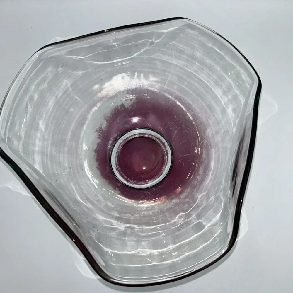 Vintage 3 Piece Ruby Colored Chip And Dip Set Indiana Glass Co. w/Box